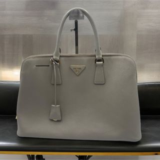 プラダ(PRADA)のPRADA プラダ　プロムナードバッグ ハンド サフィアーノ　レザー　ベージュ(ハンドバッグ)