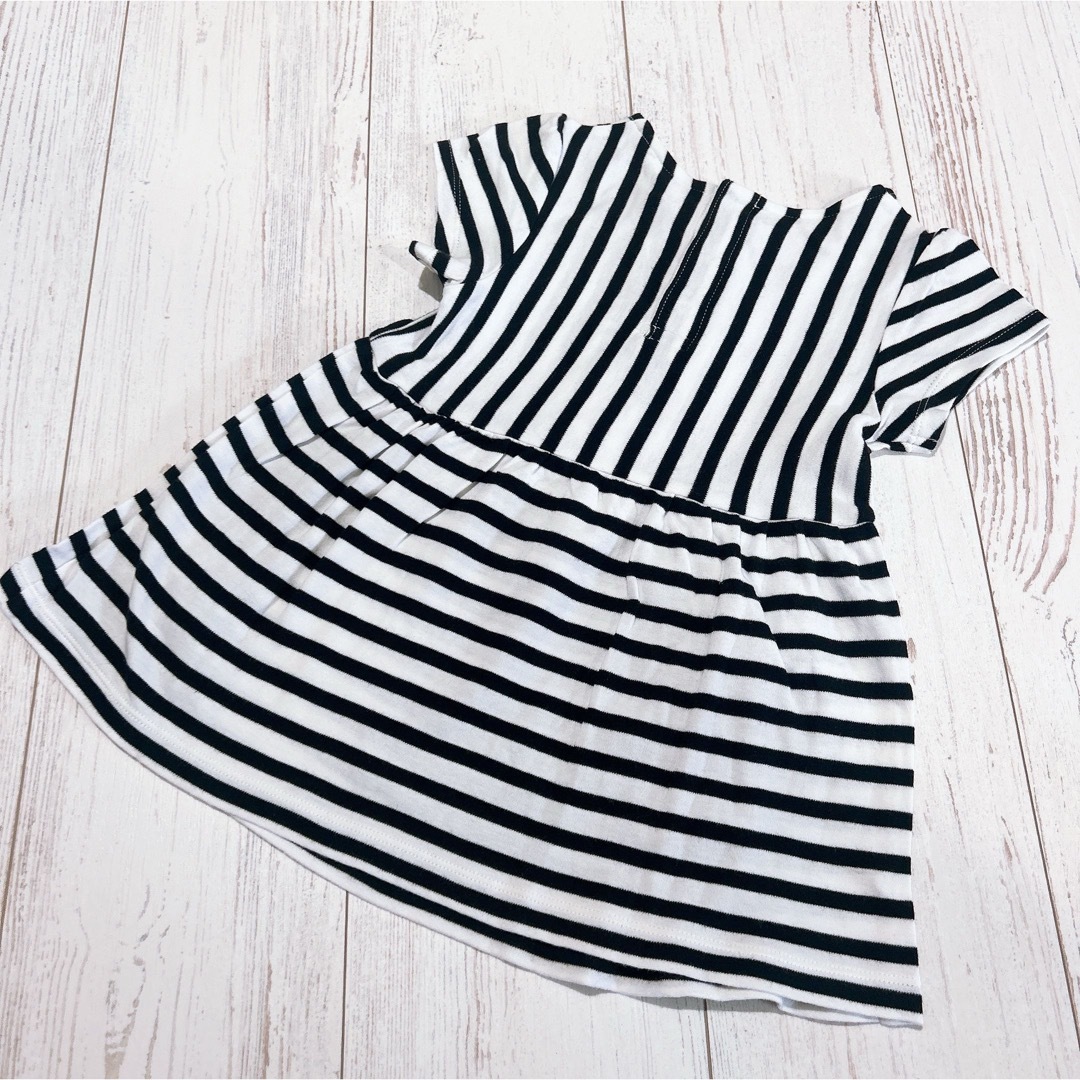 BeBe(ベベ)のBEBE ワンピース 90 ボーダー キッズ/ベビー/マタニティのキッズ服女の子用(90cm~)(ワンピース)の商品写真