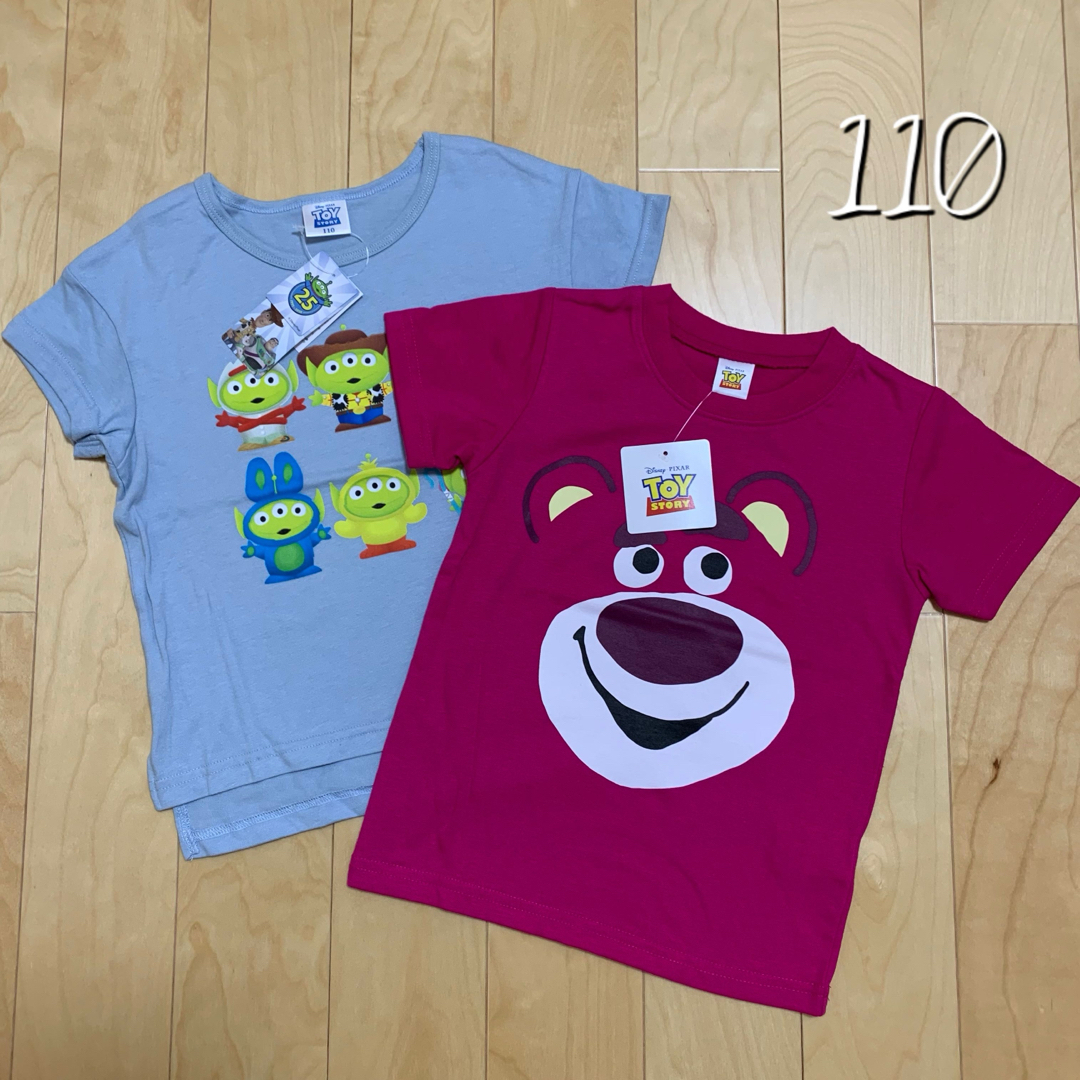 Disney(ディズニー)の新品 ディズニー トイストーリー 半袖 Tシャツ 110 2枚セット キッズ/ベビー/マタニティのキッズ服男の子用(90cm~)(Tシャツ/カットソー)の商品写真