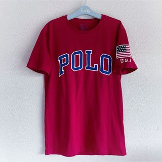 ポロラルフローレン(POLO RALPH LAUREN)の美品 POLO RALPH LAUREN 半袖Tシャツ レッド XS 165(Tシャツ/カットソー)