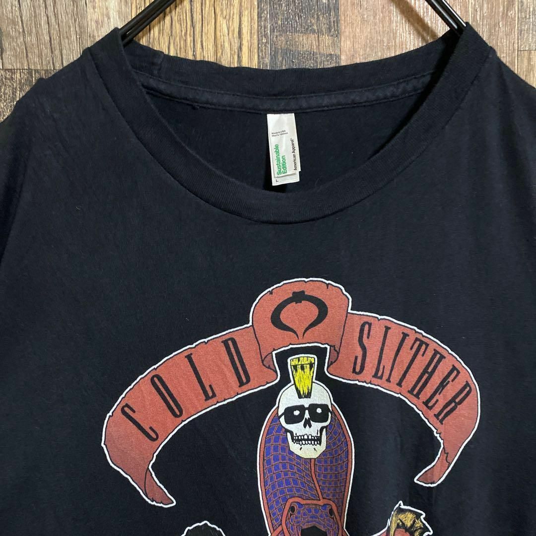 バンT バンド プリント メイドインUSA Tシャツ メンズ 古着 ブラック メンズのトップス(Tシャツ/カットソー(半袖/袖なし))の商品写真