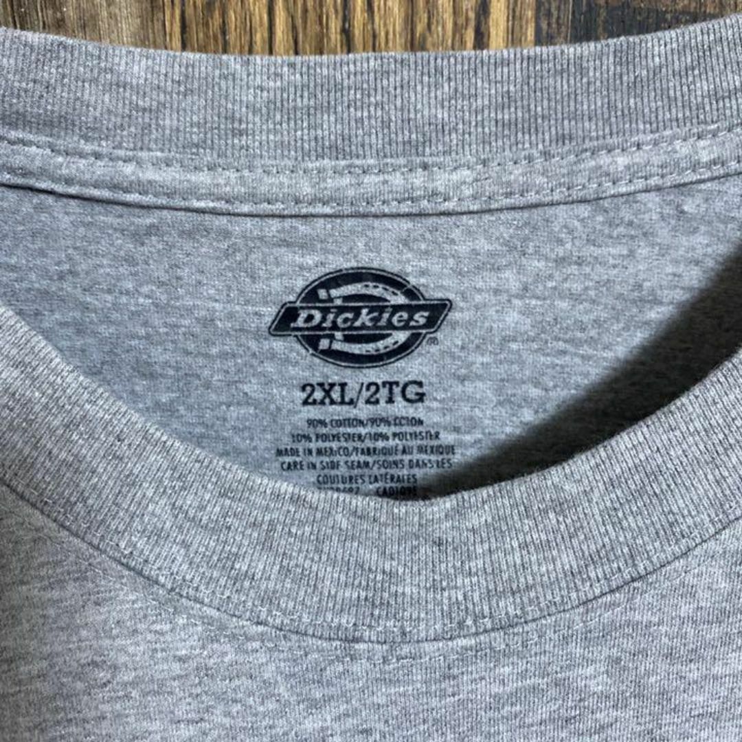 Dickies(ディッキーズ)のディッキーズ メンズ 半袖 Tシャツ 無地 グレー ビッグシルエット USA古着 メンズのトップス(Tシャツ/カットソー(半袖/袖なし))の商品写真