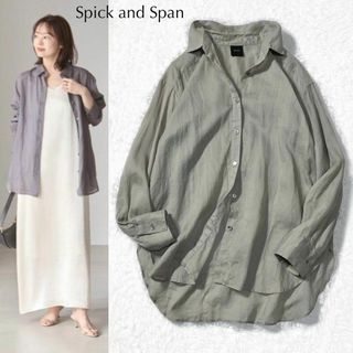 スピックアンドスパン(Spick & Span)の【美品】スピックアンドスパン ラミー レギュラー シャツ ブラウス 羽織り(シャツ/ブラウス(長袖/七分))