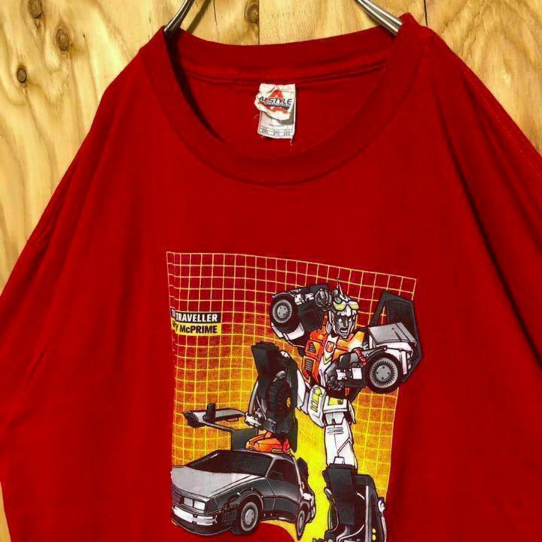 トランスフォーマー レッド 車 キャラT USA古着 90s 半袖 Tシャツ メンズのトップス(Tシャツ/カットソー(半袖/袖なし))の商品写真