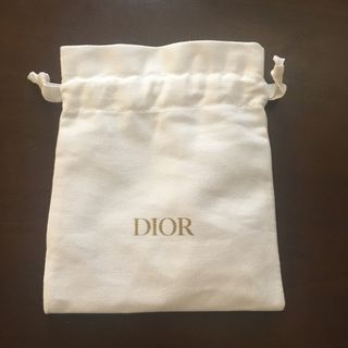 ディオール(Dior)のディオール　巾着　ポーチ　ホワイト　白　ケース(ポーチ)