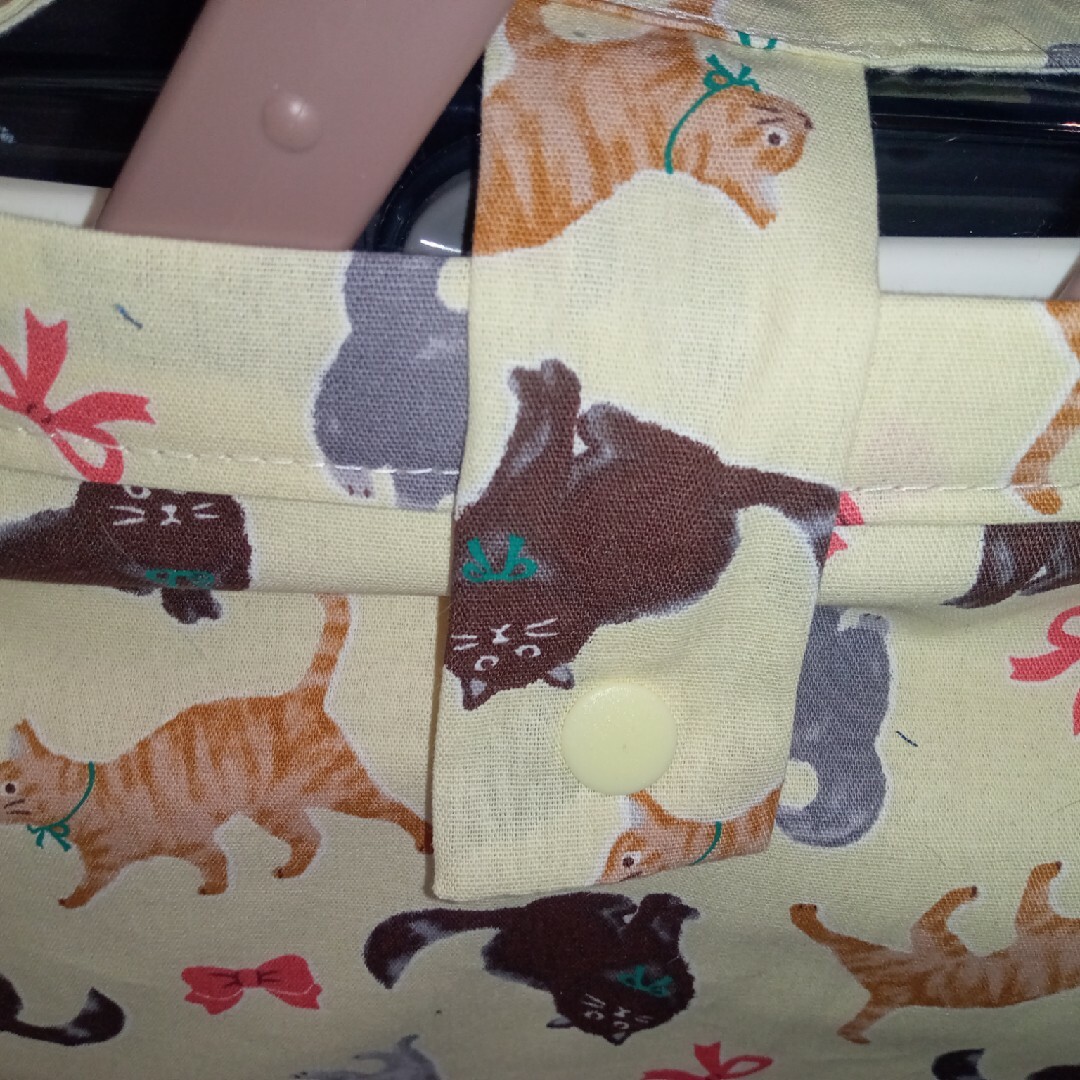 クレートカバー　リッチェルピコ用　猫とリボンクリームイエロー その他のペット用品(犬)の商品写真
