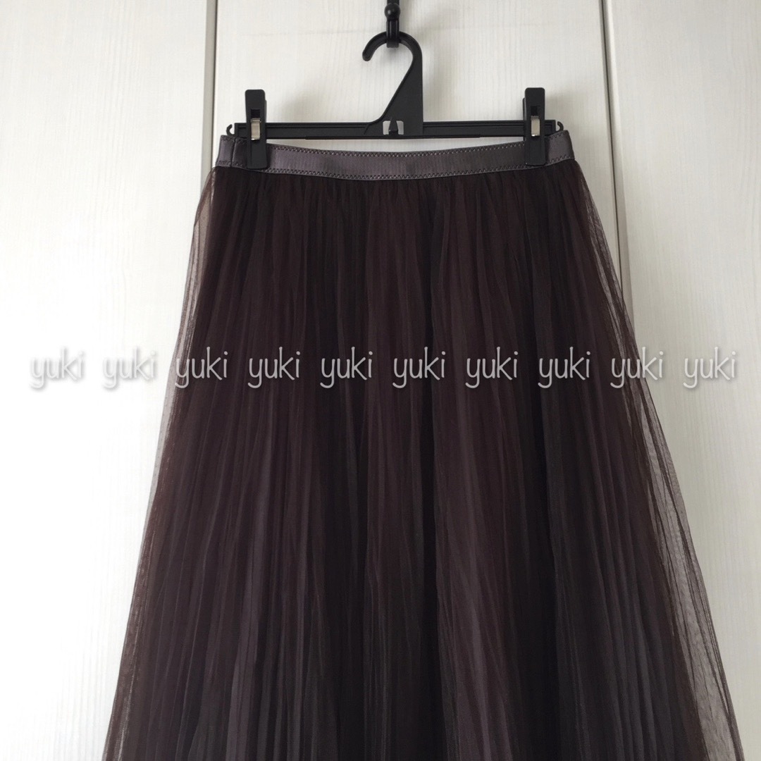 ANAYI(アナイ)のANAYI  ドットチュール プリーツスカート レディースのスカート(ロングスカート)の商品写真