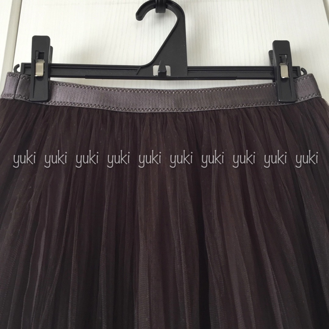 ANAYI(アナイ)のANAYI  ドットチュール プリーツスカート レディースのスカート(ロングスカート)の商品写真