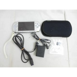  中古品 ゲーム PSP 本体 PSP3000 シルバー 動作品 電源ケーブル 4GBメモリーカード カバーケース付き(携帯用ゲーム機本体)