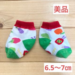 【美品】　はらぺこあおむし　靴下　赤ちゃん　ベビー　6.5〜7㎝(靴下/タイツ)