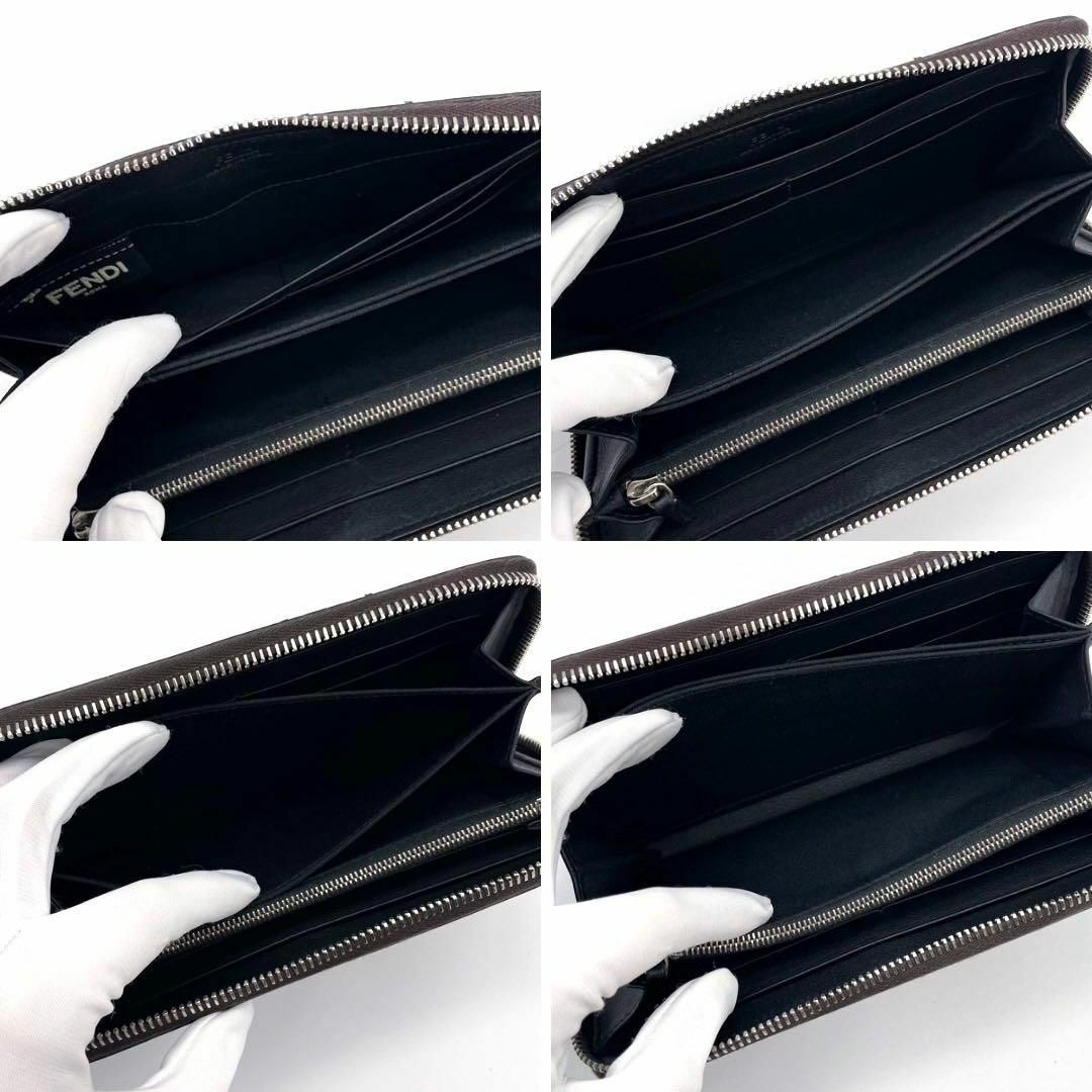 FENDI(フェンディ)の【極美品】FENDI フェンディ　モンスター　パイソン　ラウンドファスナー　黒 レディースのファッション小物(財布)の商品写真