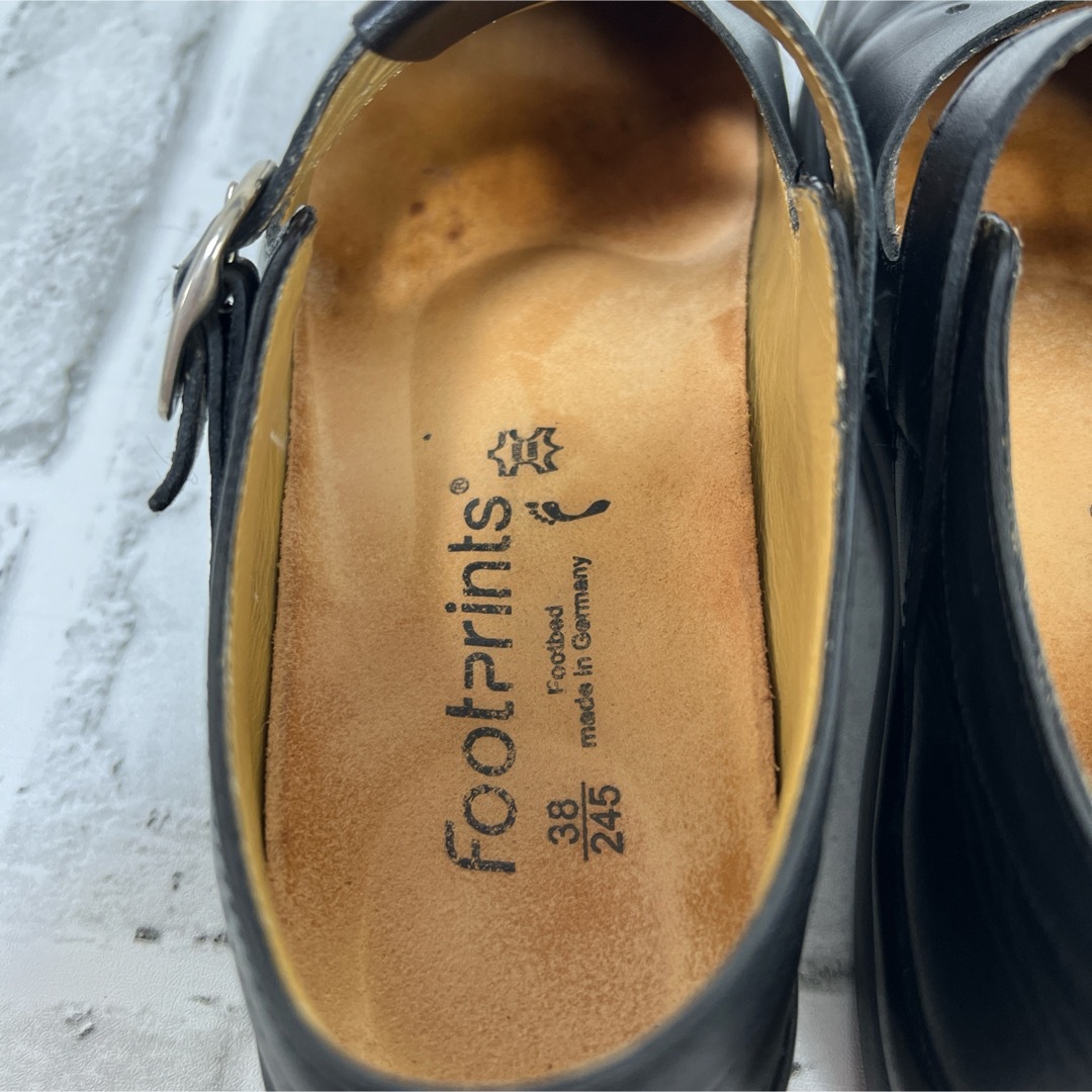 BIRKENSTOCK(ビルケンシュトック)の《レア》ビルケンシュトック フットプリンツ レザーシューズ ストラップ Tベルト レディースの靴/シューズ(ローファー/革靴)の商品写真