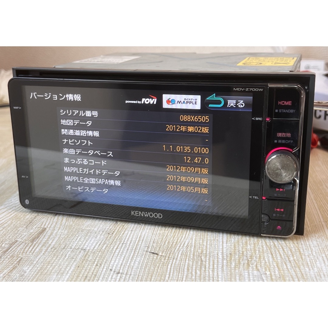 KENWOOD(ケンウッド)のKENWOOD  MDV-Z700W Bluetooth SD DVD 自動車/バイクの自動車(カーナビ/カーテレビ)の商品写真