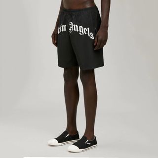 パームエンジェルス(PALM ANGELS)の【Palm Angels】CURVED LOGO SWIMMING SHORTS(浴衣)