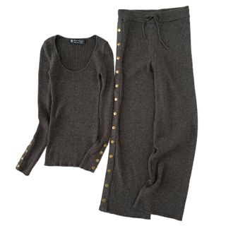 ソブ(Sov.)の美品 sov. BOTTO GIUSEPPE リブニット セットアップ パンツ(ニット/セーター)