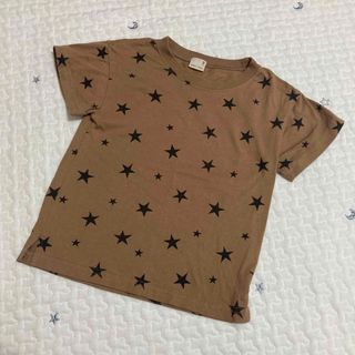 プティマイン(petit main)のpetit main 星柄 Tシャツ 茶色 ブラウン 100cm(Tシャツ/カットソー)