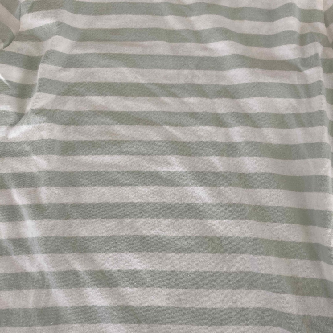 MUJI (無印良品)(ムジルシリョウヒン)の無印良品　長袖Tシャツ　ボーダー　120 キッズ/ベビー/マタニティのキッズ服女の子用(90cm~)(Tシャツ/カットソー)の商品写真