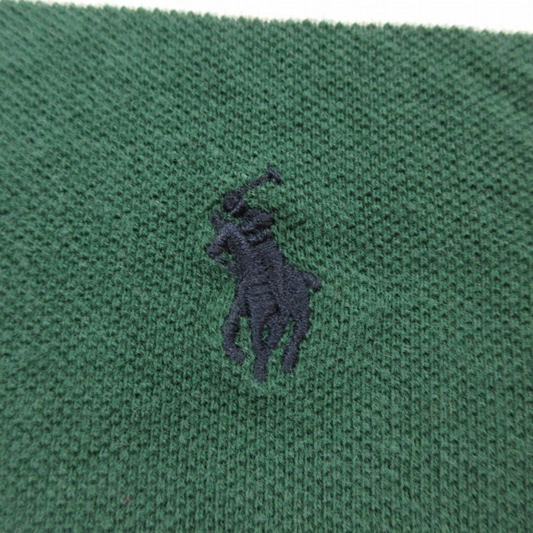 Ralph Lauren(ラルフローレン)の古着 ラルフローレン Ralph Lauren 半袖 ブランド ポロ シャツ キッズ ボーイズ 子供服 90年代 90s ワンポイントロゴ 鹿の子 コットン 緑他 グリーン 24apr12 キッズ/ベビー/マタニティのベビー服(~85cm)(その他)の商品写真