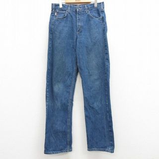 カーハートダブリューアイピー(Charhartt WIP)のW33★古着 カーハート Carhartt ジーンズ メンズ コットン 紺 ネイビー デニム 24apr12 中古 ボトムス ジーパン Gパン ロング パンツ(ワークパンツ/カーゴパンツ)