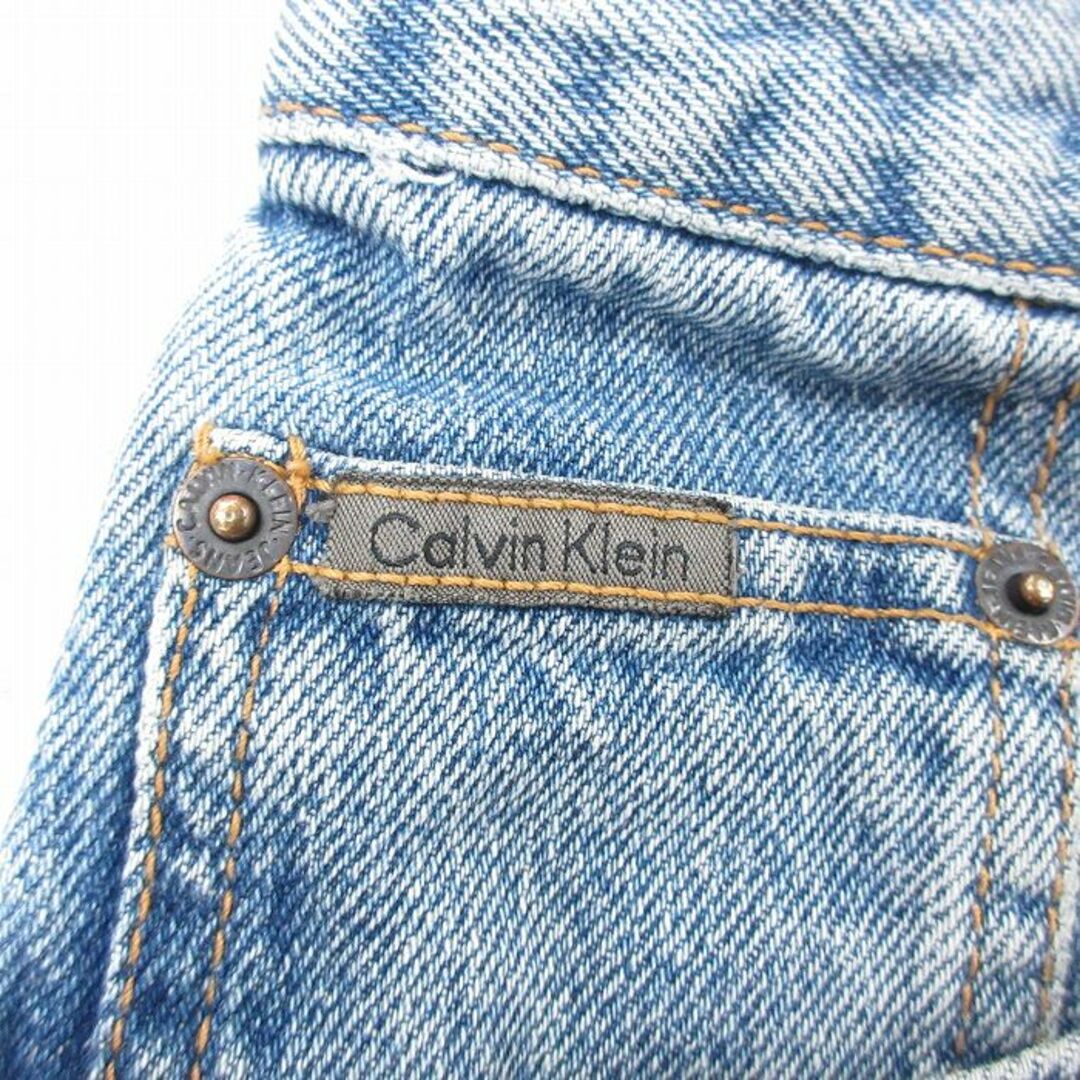 ck Calvin Klein(シーケーカルバンクライン)のW33★古着 カルバンクライン Calvin Klein ショート パンツ ショーツ メンズ コットン 紺 ネイビー デニム 24apr12 中古 ボトムス 短パン ショーパン ハーフ メンズのパンツ(ワークパンツ/カーゴパンツ)の商品写真