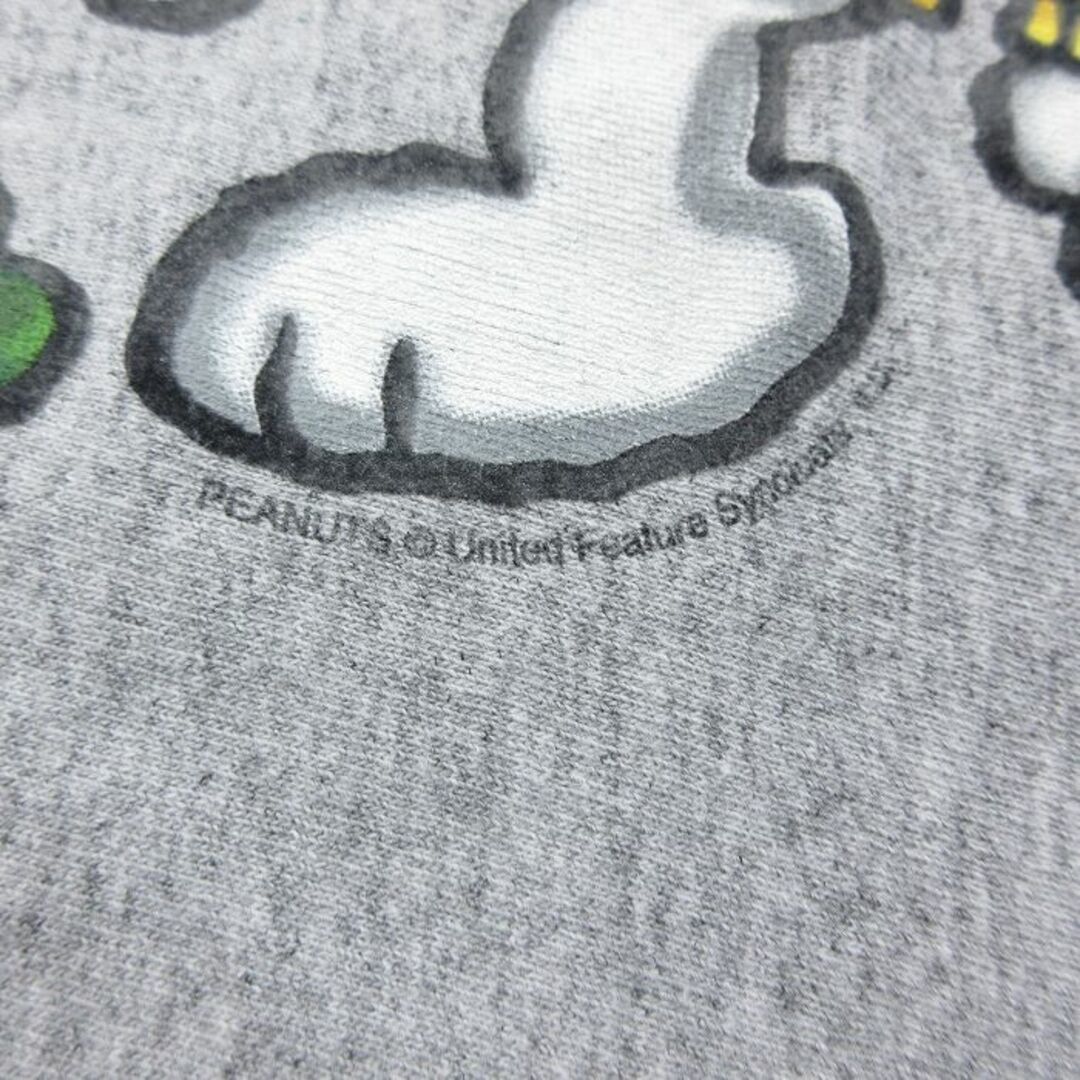 SNOOPY(スヌーピー)のXL★古着 半袖 ビンテージ Tシャツ メンズ 00年代 00s ピーナッツ スヌーピー SNOOPY クルーネック グレー 霜降り 【spe】 24apr12 中古 メンズのトップス(Tシャツ/カットソー(半袖/袖なし))の商品写真