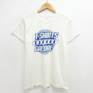 スクリーンスターズ(SCREEN STARS)のS★古着 スクリーンスターズ 半袖 ビンテージ Tシャツ メンズ 80年代 80s TSHIRTS CALORE クルーネック 白 ホワイト 24apr12 中古(Tシャツ/カットソー(半袖/袖なし))