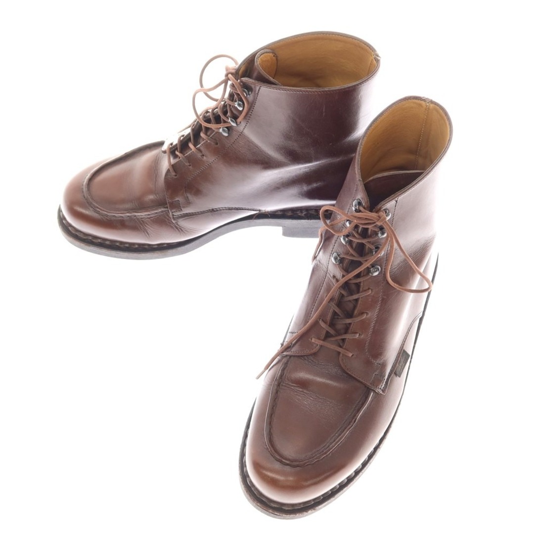 Paraboot(パラブーツ)の【中古】パラブーツ Paraboot BEAULIEU Uチップ レースアップブーツ ブラウン【サイズ6】【メンズ】 メンズの靴/シューズ(ブーツ)の商品写真