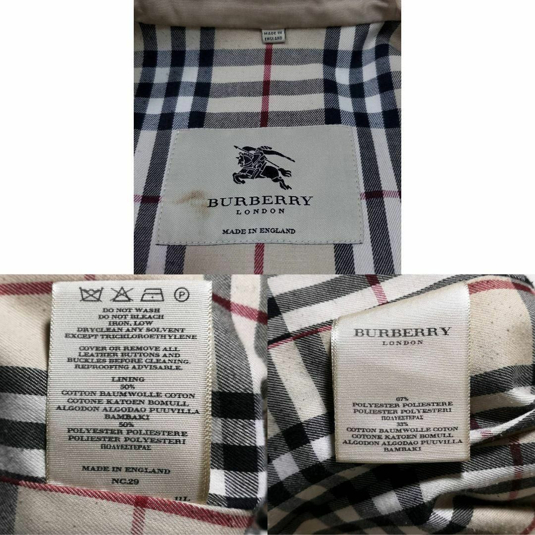 BURBERRY(バーバリー)のM バーバリー ロング トレンチ コート ベージュ ノバチェック イングランド製 レディースのジャケット/アウター(トレンチコート)の商品写真