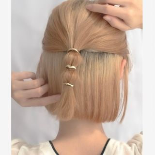 【新品未使用】ヘアカフ 3ピースセット ポニーフック Sakka ヘアピン(ヘアピン)