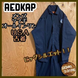 レッドキャップ(RED KAP)のレッドキャップ オールインワン ツナギ パンツ USA古着 90s ネイビー 紺(サロペット/オーバーオール)