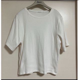 アンレリッシュ　切り替えTシャツ　白コットン100% 新品　五分袖トップス