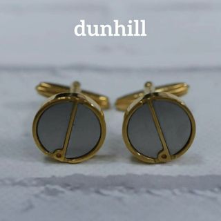 ダンヒル(Dunhill)の【匿名配送】ダンヒル カフス ゴールド ロゴ シンプル シルバー 6(カフリンクス)