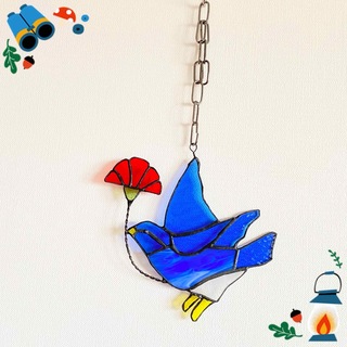母の日　幸せを運ぶ青い鳥とカーネーション(モビール)