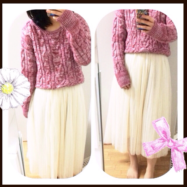 SpRay(スプレイ)のプリーツチュールスカート♡ レディースのスカート(ロングスカート)の商品写真