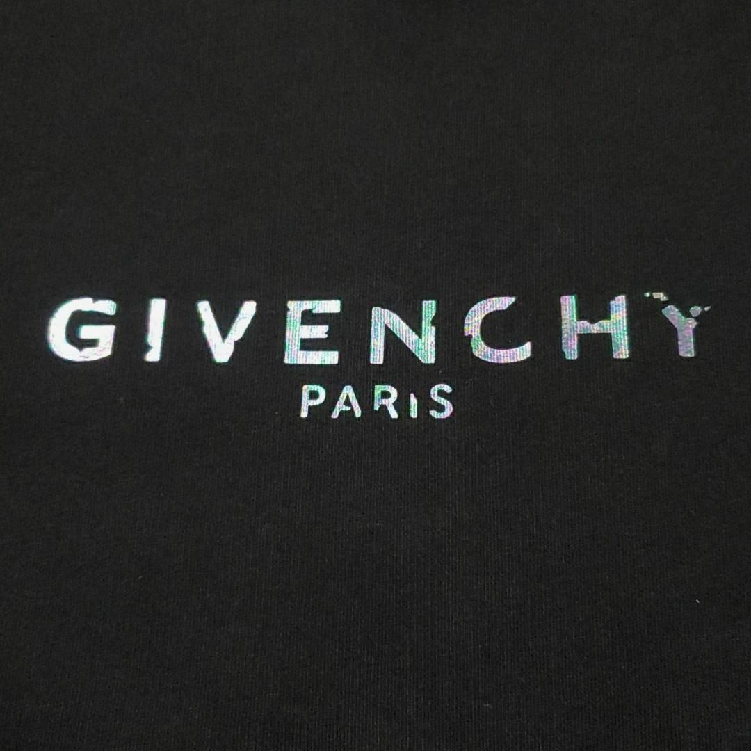 GIVENCHY(ジバンシィ)の極美品 XL ジバンシィ ロゴ トレーナー 黒 コットン100 長袖 スエット メンズのトップス(スウェット)の商品写真