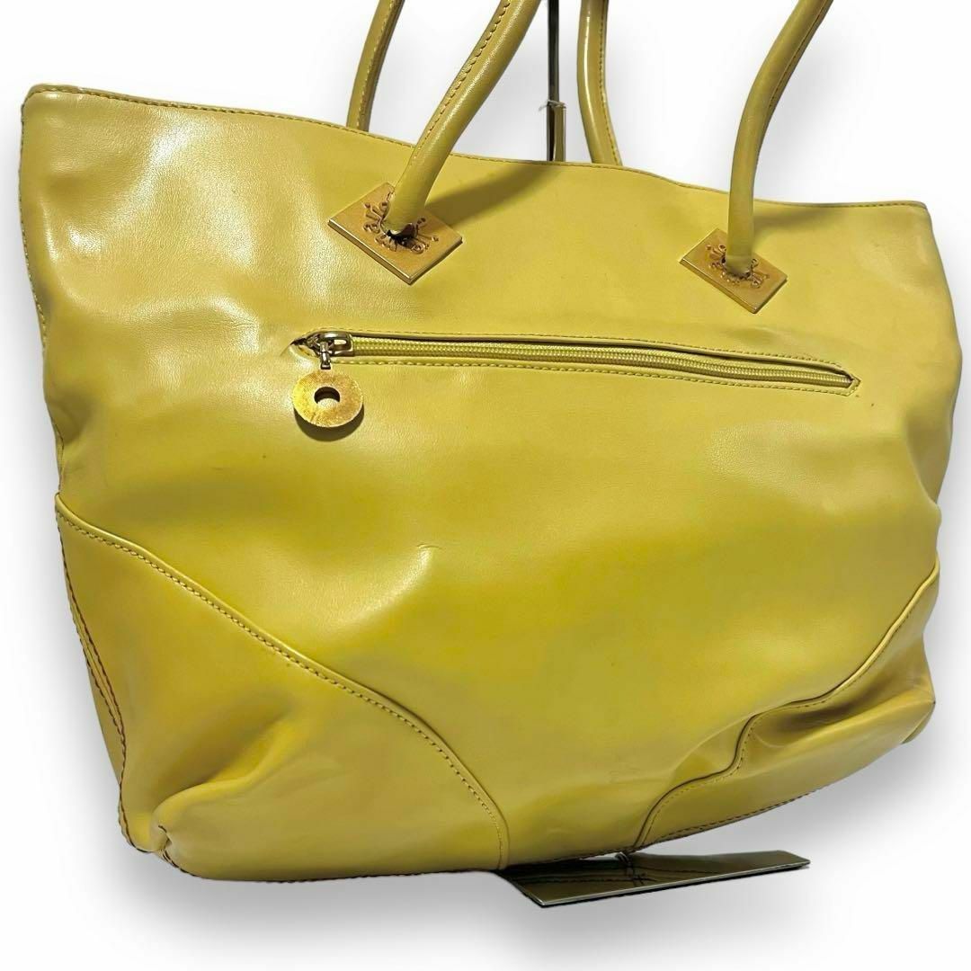 Marie Claire(マリクレール)のマリクレール トートバッグ レザー ゴールド金具 A4可 イエロー 446 レディースのバッグ(トートバッグ)の商品写真