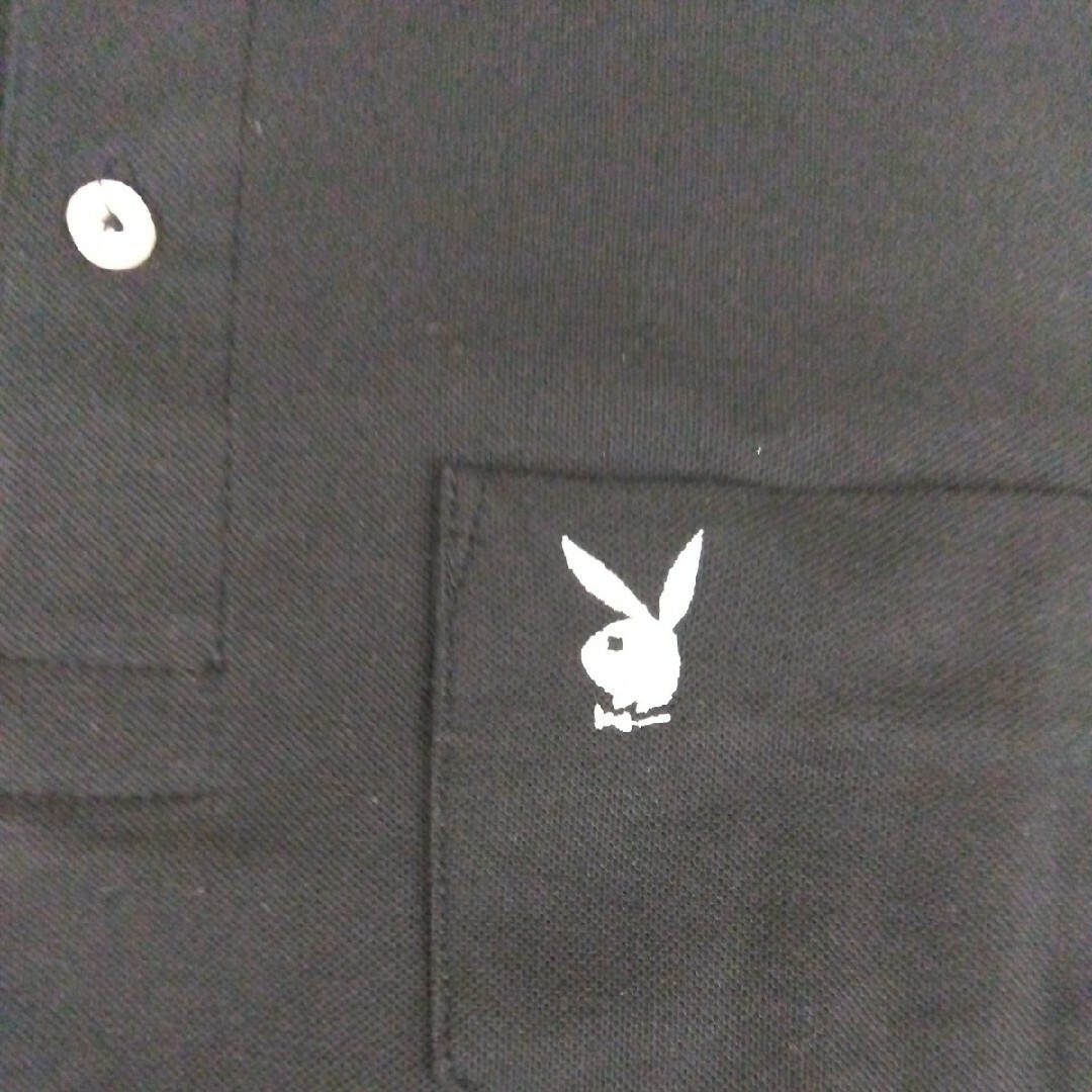 PLAYBOY(プレイボーイ)のM　プレイボーイ　新品　半袖ポロシャツ　メンズ　ゴルフウェア　ブラック メンズのトップス(ポロシャツ)の商品写真