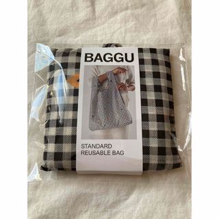 BAGGU ブラックギンガムハート standard エコバッグ