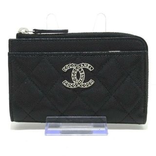 CHANEL - CHANEL(シャネル) コインケース美品  マトラッセ AP3836 黒 シルバー金具/L字ファスナー キャビアスキン