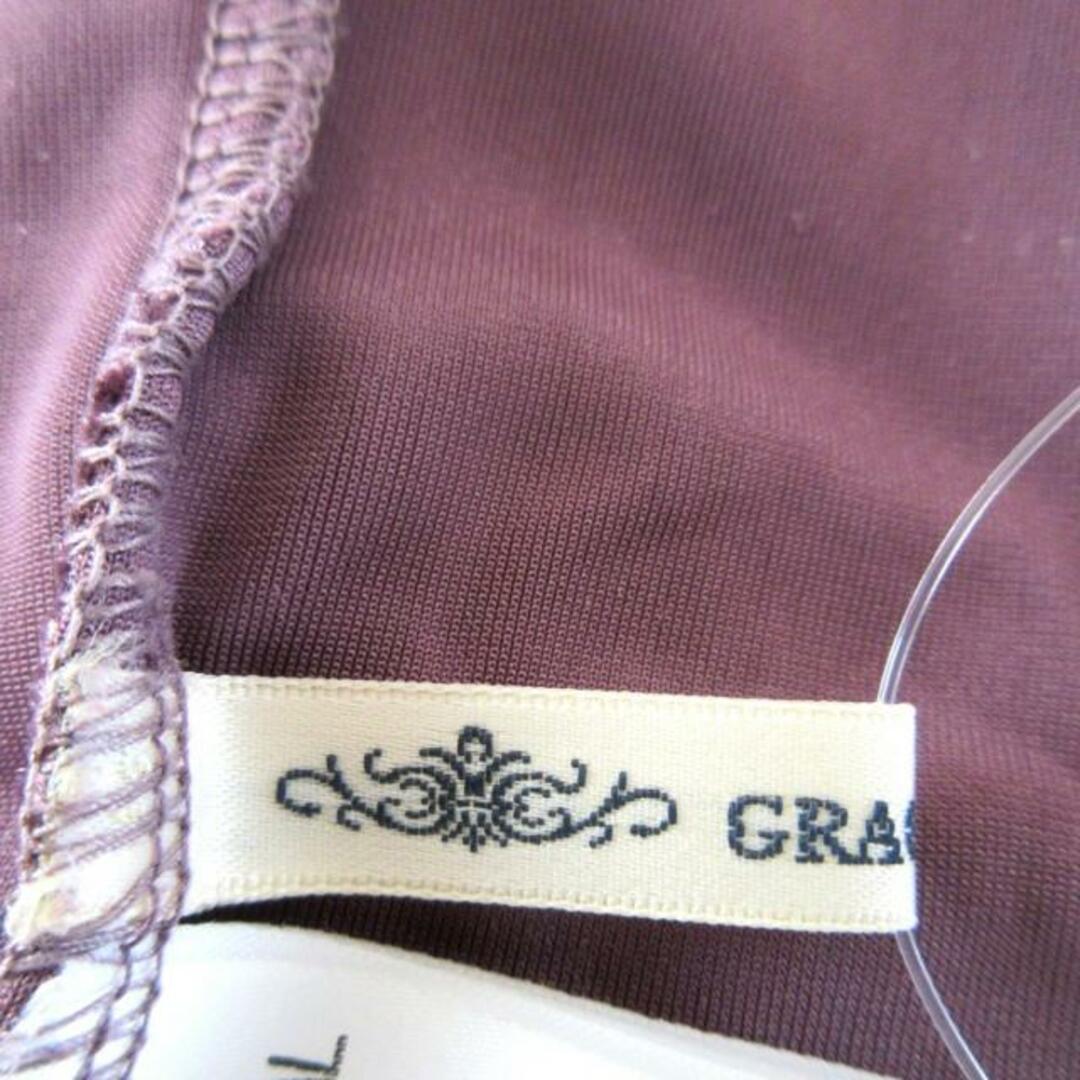 GRACE CONTINENTAL(グレースコンチネンタル)のGRACE CONTINENTAL(グレースコンチネンタル) ノースリーブカットソー サイズ36 S レディース - パープル フリル レディースのトップス(カットソー(半袖/袖なし))の商品写真