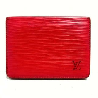 ルイヴィトン(LOUIS VUITTON)のLOUIS VUITTON(ルイヴィトン) パスケース エピ ポルト 2カルト ヴェルティカル M63207 カスティリアンレッド レザー(名刺入れ/定期入れ)