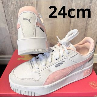 プーマ(PUMA)のPUMA キャリーナストリート ピンク 厚底 24cm(スニーカー)