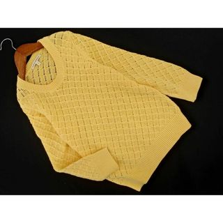 バナナリパブリック(Banana Republic)のBANANA REPUBLIC バナナリパブリック 透かし編み ニット セーター sizeS/黄 ■◇ レディース(ニット/セーター)