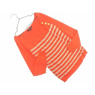 BANANA REPUBLIC バナナリパブリック ボーダー ニット セーター sizeS/オレンジ ■◇ レディース