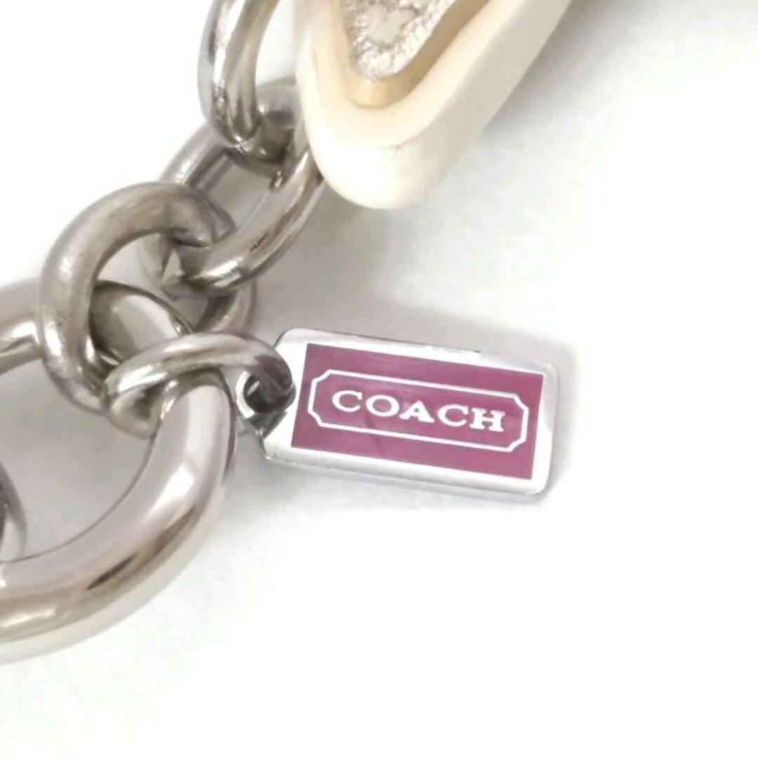 COACH(コーチ)のCOACH(コーチ) キーホルダー(チャーム) - アイボリー×シルバー×ゴールド スター(星) レザー×金属素材 レディースのファッション小物(キーホルダー)の商品写真