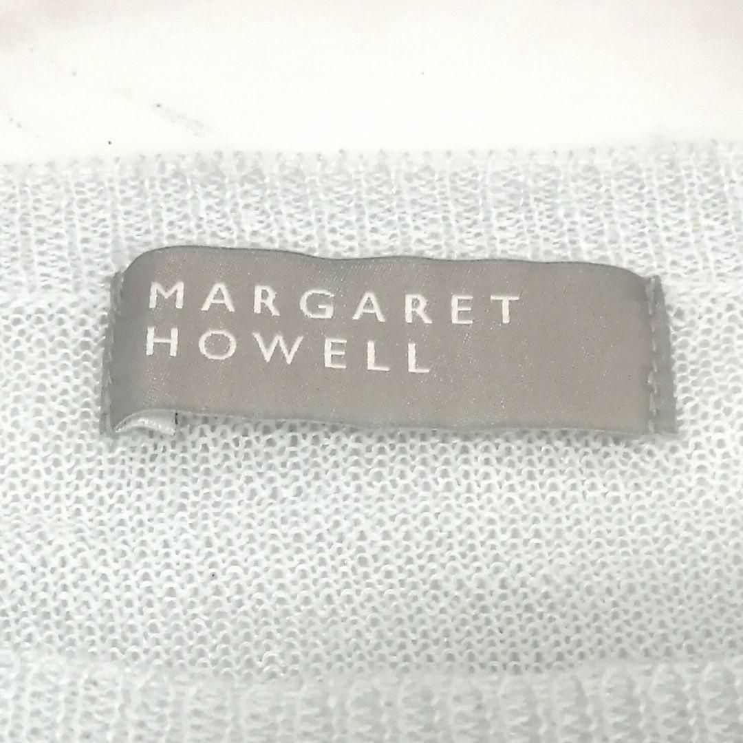 MARGARET HOWELL(マーガレットハウエル)の美品✨ マーガレットハウエル　トップス　リネン100　21SS　現行　水色　М レディースのトップス(カットソー(長袖/七分))の商品写真