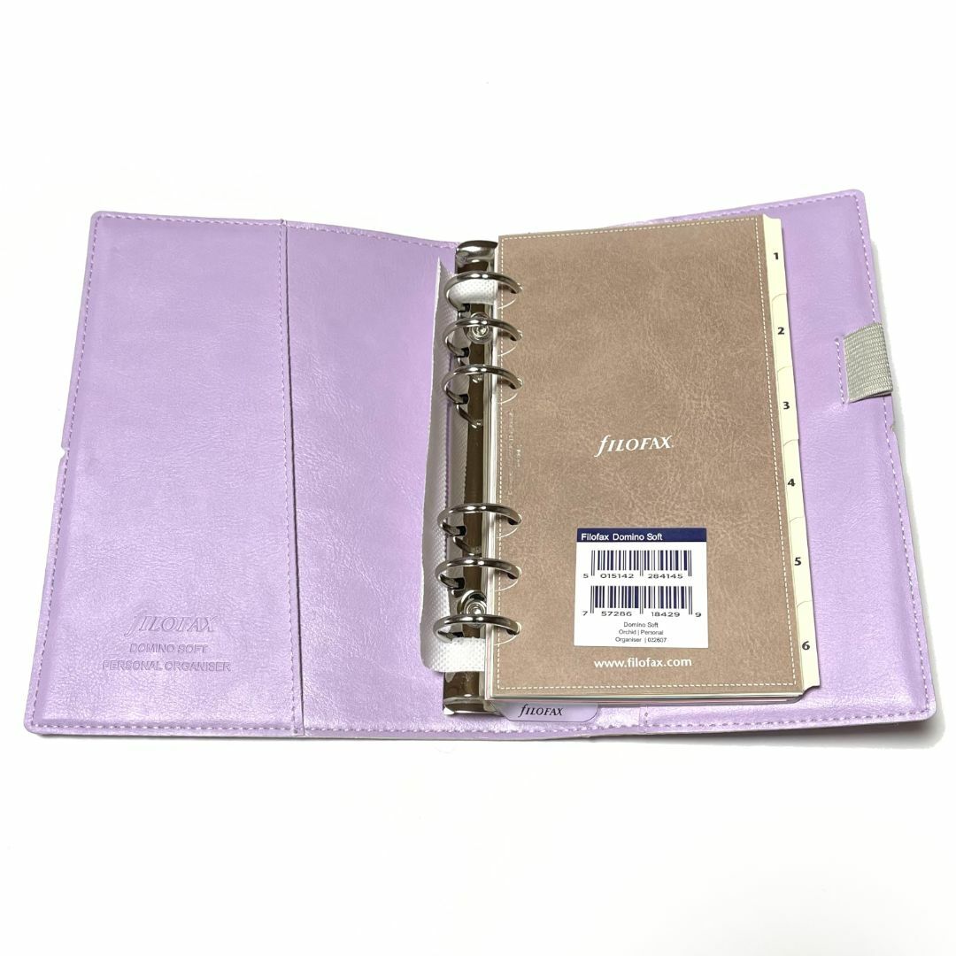 Filofax(ファイロファックス)のシステム手帳 ファイロファックス／ドミノソフト／バイブルサイズ／オーキッド インテリア/住まい/日用品の文房具(ファイル/バインダー)の商品写真