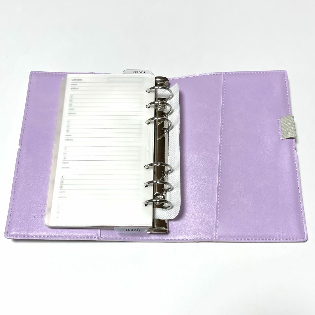 Filofax(ファイロファックス)のシステム手帳 ファイロファックス／ドミノソフト／バイブルサイズ／オーキッド インテリア/住まい/日用品の文房具(ファイル/バインダー)の商品写真