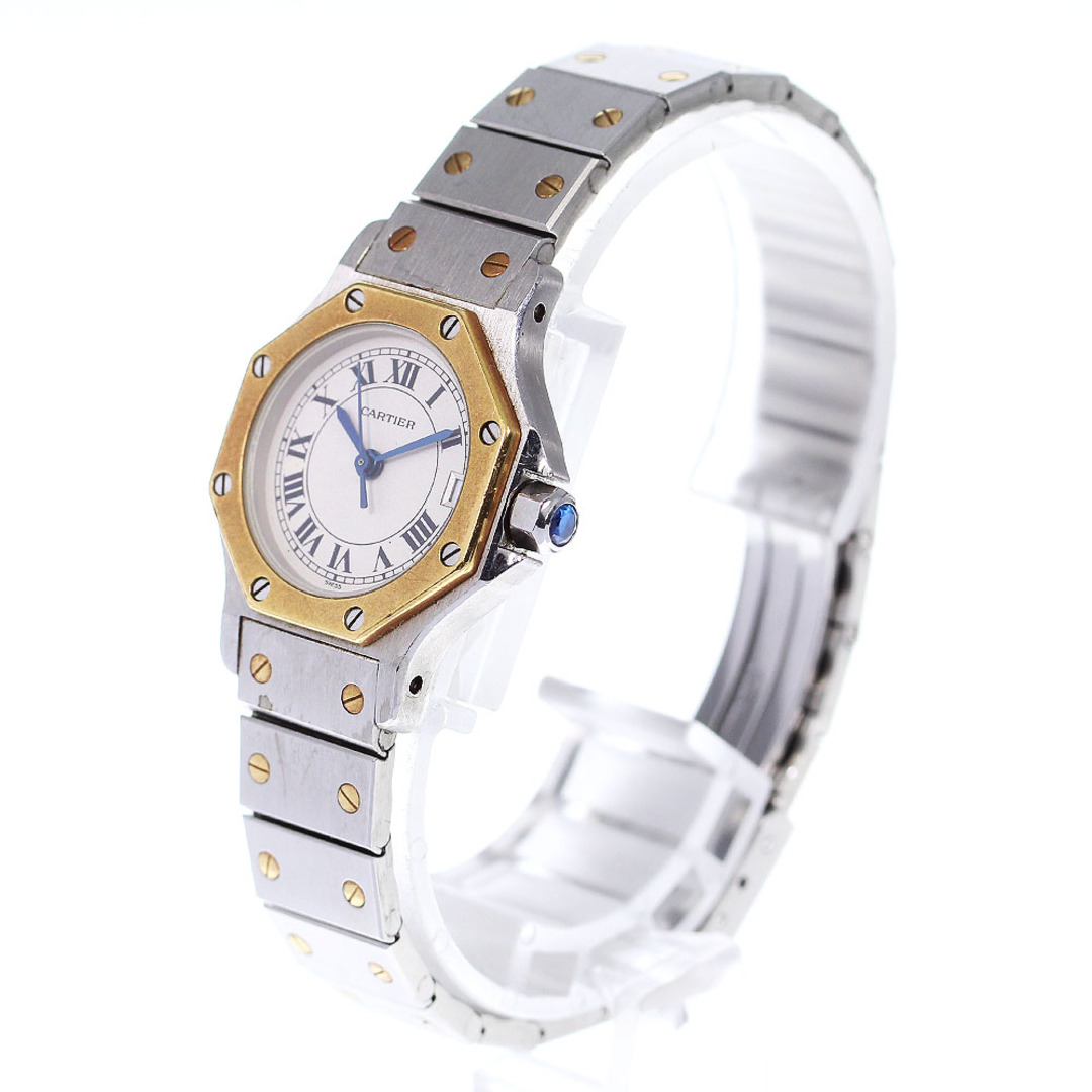 Cartier(カルティエ)のカルティエ CARTIER W2001683 サントスオクタゴンSM YGコンビ デイト クォーツ レディース 保証書付き_811372 レディースのファッション小物(腕時計)の商品写真