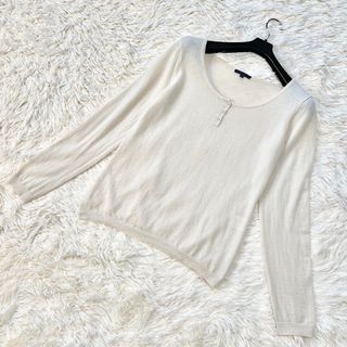 シップス(SHIPS)のSHIPS シップス　ニット　カットソー　レディース　カシミヤ100% M(ニット/セーター)